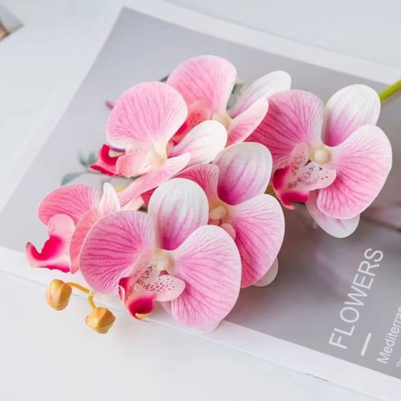 Florist Supply Vases - Bunga Buatan 3D Plastik Anggrek Kupu-kupu