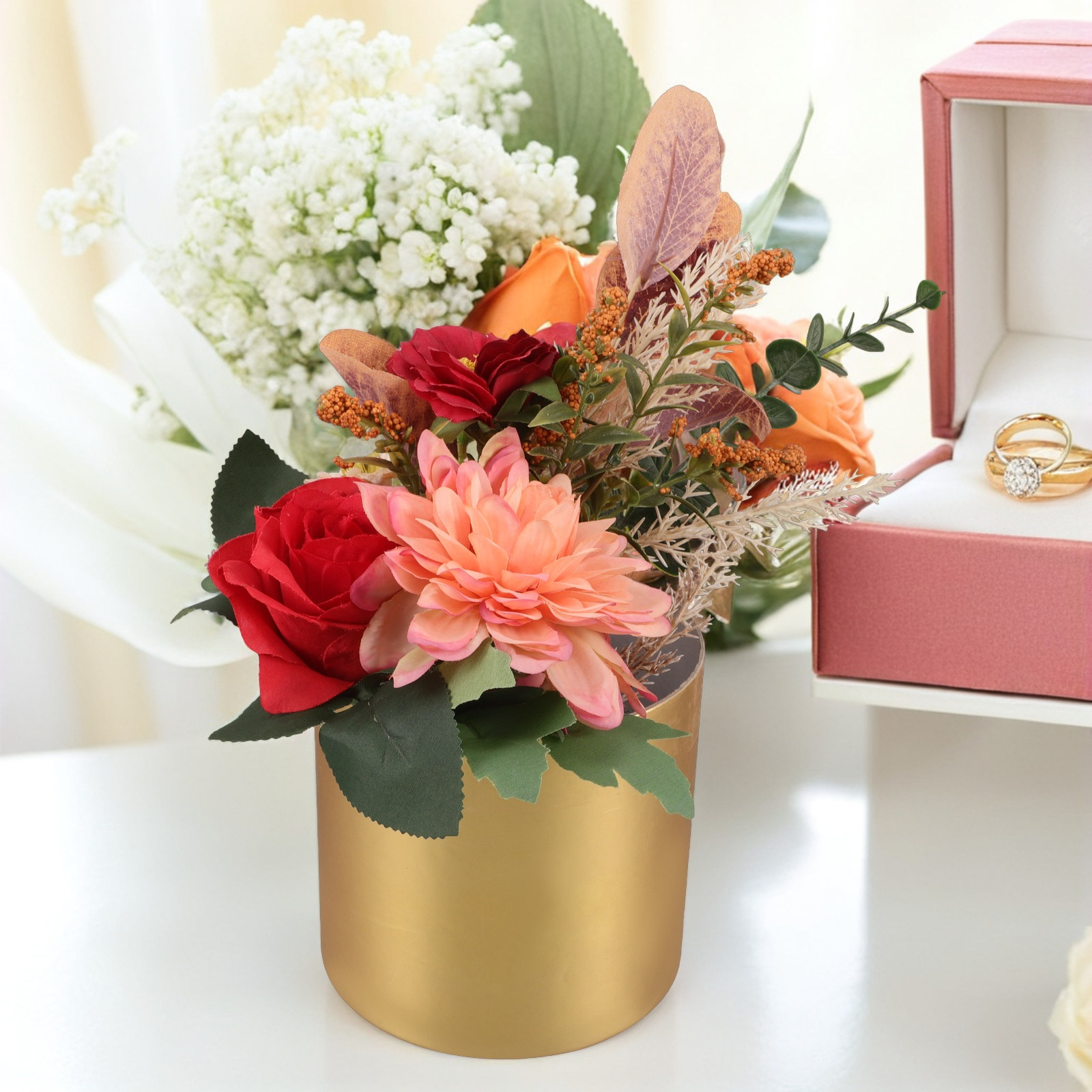 Bouquet Holder Foam - Kotak Bunga Bulat Elegan, Wadah Rangkaian