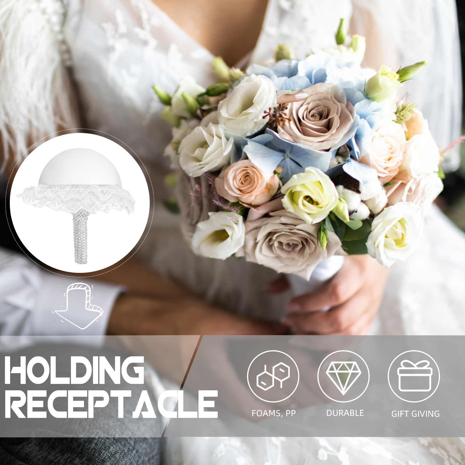 Pemegang Buket Pengantin, Alas - Bouquet Holder Foam ulasan dan harga