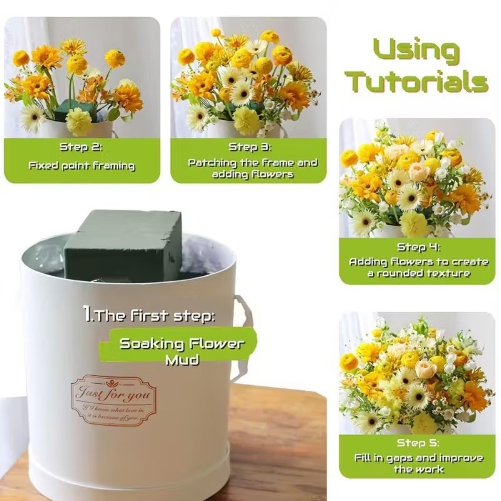 Busa Pengaturan Bunga Hijau Be - Bouquet Holder Foam ulasan dan harga