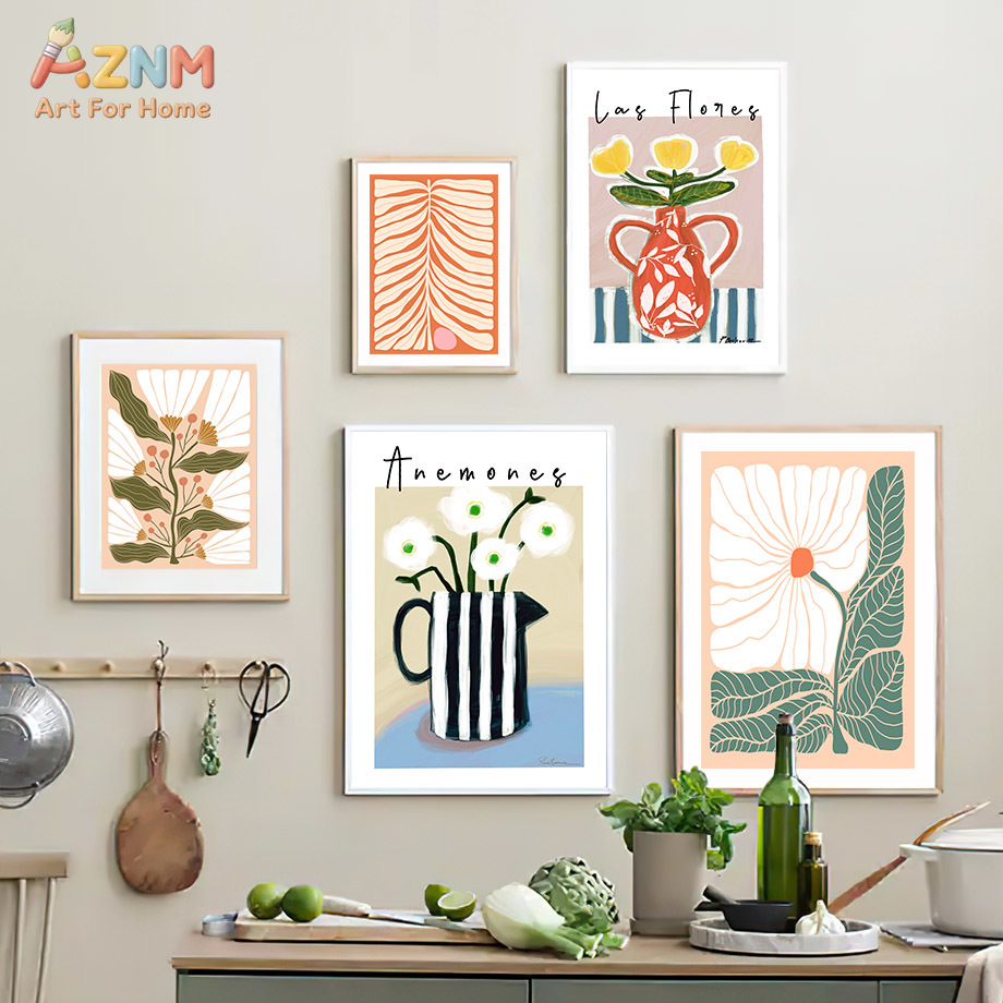 AZNM Seni Dinding Kanvas Bunga - Florist Supply Vases ulasan dan harga