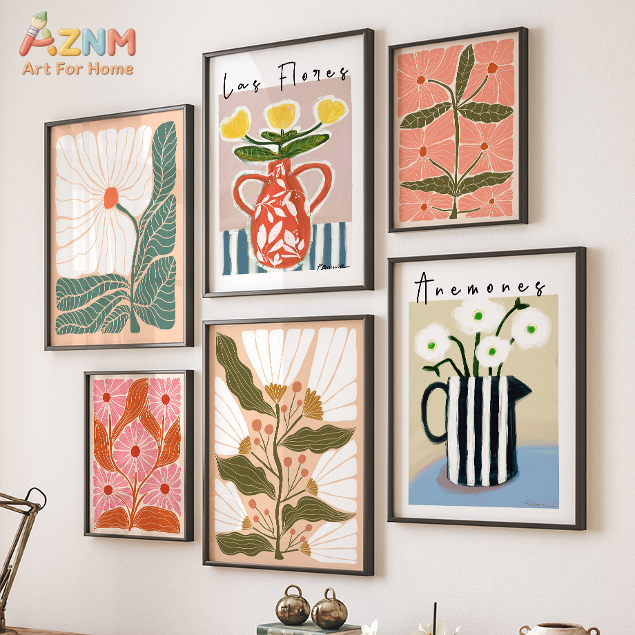 AZNM Seni Dinding Kanvas Bunga - Florist Supply Vases ulasan dan harga