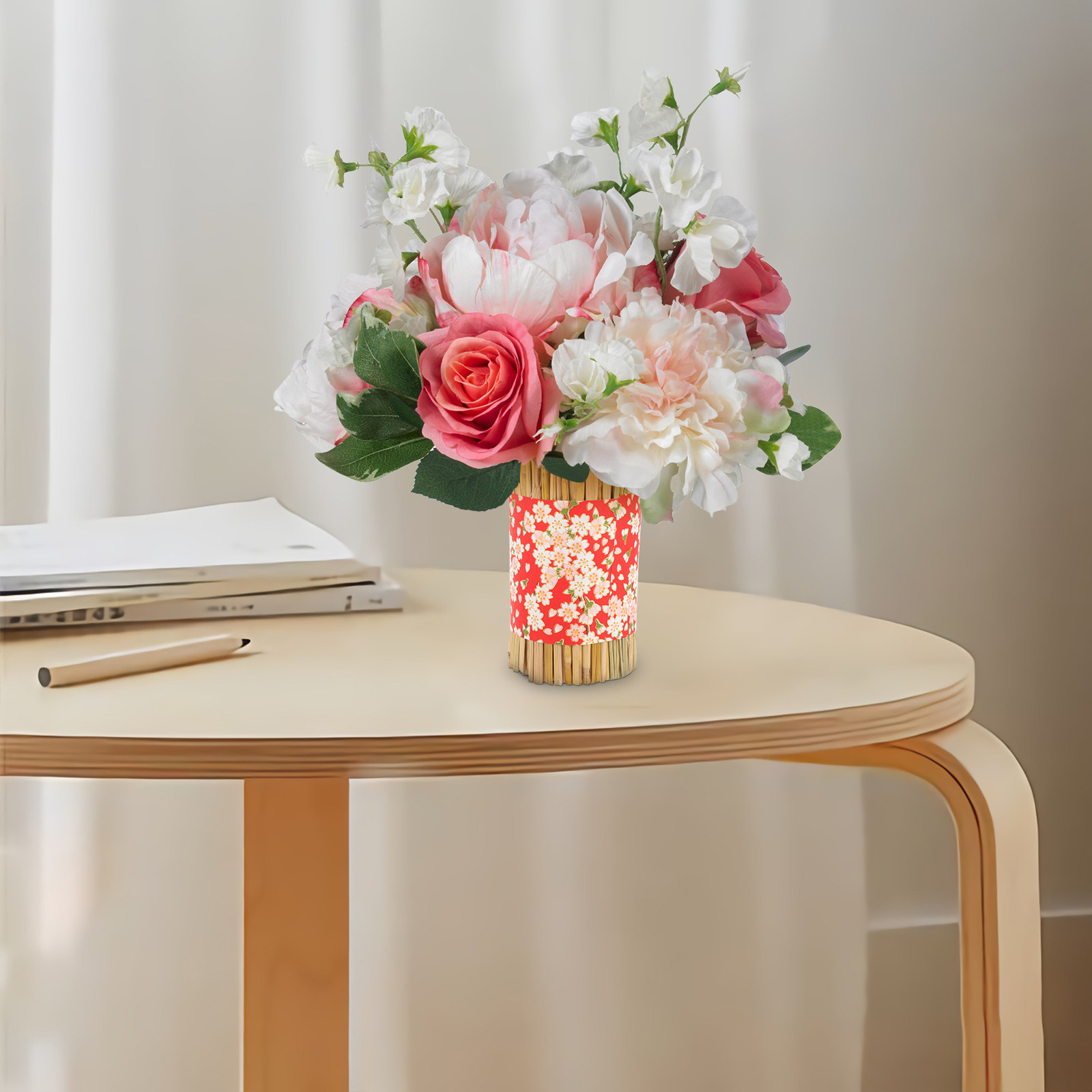 Vas Dekoratif Kerajinan Jerami - Florist Supply Vases ulasan dan harga